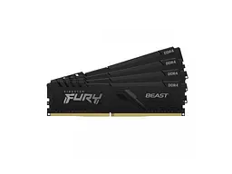 Модуль пам'яті Kingston Fury Beast DDR4 4x32GB/3600 Black (KF436C18BBK4/128) - мініатюра 2