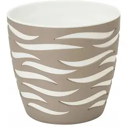 Горщик для квітів Form-Plastic Sahara Duo-14 1.65 л біло-бежевий (4400-051+011W)