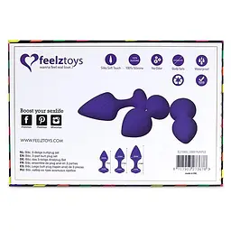 Набір анальних пробок FeelzToys Bibi 3 шт. (фіолетовий) - мініатюра 5