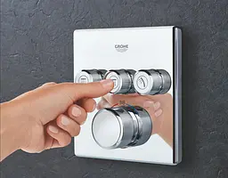 Душова система прихованого монтажу Grohe Grohtherm Smartcontrol з New Tempesta 250 UA26415SC6, Хром - мініатюра 5