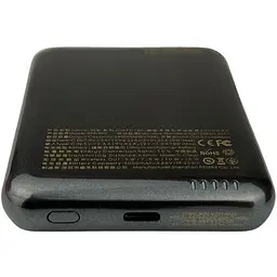 Зовнішній павербанк Remax 5000 mAh 20W RPP-509 MagSafe зі швидкою зарядкою PD+QC USB-C, Чорний - мініатюра 3