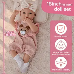 Лялька Реборн 46 см м’яконабивна реалістичний пупс Reborn Baby - мініатюра 2