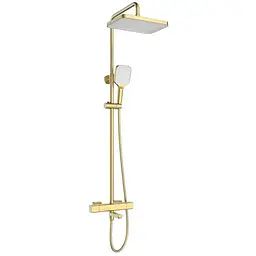 Душова система з термостатом Mixxus Premium Virgo 009-J Brushed Gold 3 функції MI6649, Золотий