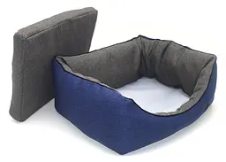 Лежак для собак та котів Zoo-hunt Loft синій №1 300х400х180 мм - мініатюра 2