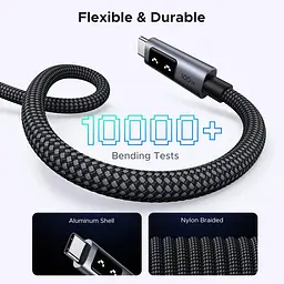 Кабель Ugreen USB Type-C Uno USB Type-C to USB Type-C 100W 1m Black (35501) - мініатюра 7