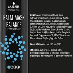 Набір 4YOU "Баланс" для жирної шкіри голови ANAGANA 4х250 мл - мініатюра 3