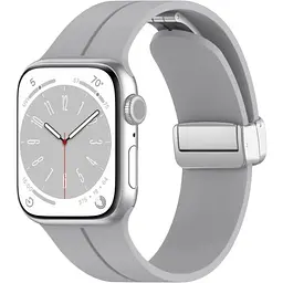 Ремінець DK CDK для Apple Watch 42mm (Series 10) Silicone Sport Magnetic (017247) (grey / silver)