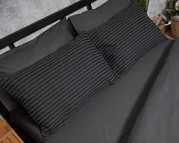 Набір наволочок Moon&Star Бязь Gold Люкс Gray Stripe&Black 50х50 см 2 шт - мініатюра 2