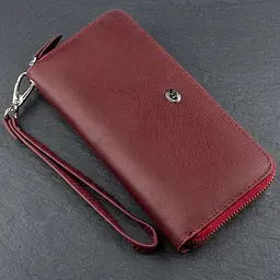 Універсальний клатч-гаманець ST Leather 18935 темно-червоний
