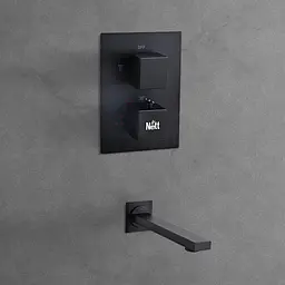 Душова система з термостатом прихованого монтажу Nett TSB-521 – чорна матова - мініатюра 3