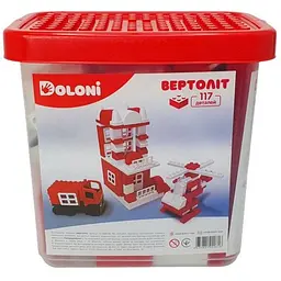 Конструктор Вертоліт Doloni 013888/08 в пластиковому боксі 117 деталей