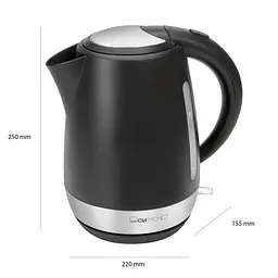 Електрочайник пластиковий CLATRONIC WK 3691 Black - мініатюра 2