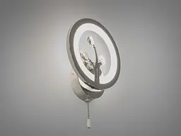 Світильник декоративний LED Diasha 8135/1HR, 16W, хром, приліжковий, IP20, 880 лм, висота 22 см, діаметр 19 см - мініатюра 2