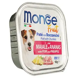 Вологий корм Monge Dog Fruit, для собак усіх порід, зі свининою та ананасом, 100 г - мініатюра 2