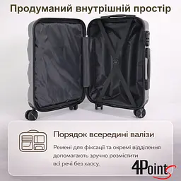 Валіза дорожня 4Points ONE маленька (S), на подвійних колесах, пластикова - мініатюра 6