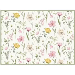 Килимок для сушіння посуду Ardesto Spring Flowers білий 38 x 51 см (ART17FL)