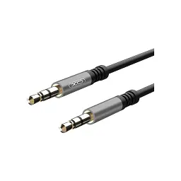 Кабель мультимедійний 3.5mm M to 3.5mm M 1.0m NB121 black XO (6920680864591)