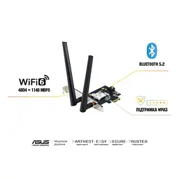 Мережева карта Wi-Fi ASUS PCE-AX1800 - мініатюра 6