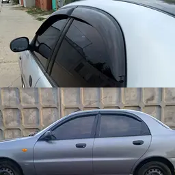 Дефлектори вікон вітровики для Daewoo Lanos 1998- Широкі 4 шт (Auto Clover) - мініатюра 3