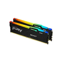 Модуль пам'яті для комп'ютера DDR5 128GB (2x64GB) 5600 MHz Beast RGB Kingston Fury (ex.HyperX) (KF556C40BBAK2-128) - мініатюра 3