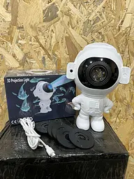 Лазерний нічник-проектор Астронавт зоряне небо з картриджем - мініатюра 3