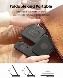 Складана бездротова зарядна станція GEEKERA 3-в-1 для Samsung Galaxy, Watch і Buds - мініатюра 6