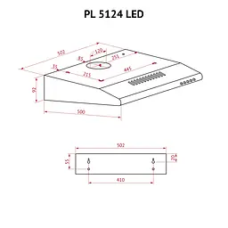 Витяжка плоска PERFELLI PL 5124 I LED - мініатюра 11