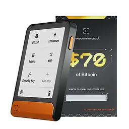 Апаратний гаманець для криптовалют Ledger Flex BTC Orange +70$ BTC - мініатюра 2