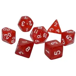Набір кубиків Pearl 7 Dice Set - Red , 7 шт. (g7dpearl03)