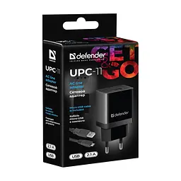 Зарядное устройство для Defender UPС-11 1xUSB,5V/2.1А, кабель micro-USB (83556) - миниатюра 4