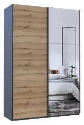Шафа-купе Doros G-Caiser 1 ДСП/1 дзеркало 160х60х240 см Дуб Евок/Графітовий (42005072) - мініатюра 8