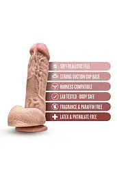 Фалоімітатор Blush Dr. Skin – Mr. D 8,5", 21.6 см (тілесний) - мініатюра 4