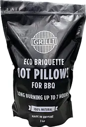 Деревно-вугільний екобрикет Grilli Hot Pillows 3 кг (777777) - мініатюра 4