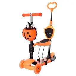 Дитячий самокат Best Scooter 5 в 1 Сонечко Помаранчевий