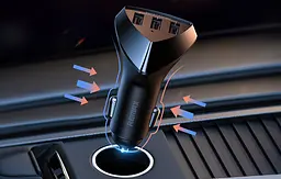 Зарядка авто REMAX Alien III Series 3.1A 3USB Car Charger RCC322 чорний - мініатюра 6
