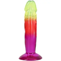 Дилдо Doc Johnson Crystal Jellies 6.5 Inch Rainbow, 16.5 см - миниатюра 4