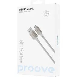Кабель Proove Dense Metal USB-A to Micro-USB 1m White (CCDM20001302) [130313] - мініатюра 5