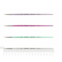 Пензель синтетика кругла для декору HOBBY & CRAFT 0 коротка ручка Rosa TALENT