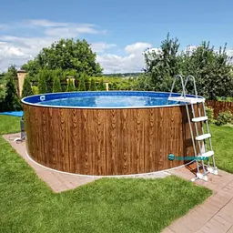 Басейн каркасний круглий Ø 4,6 м × 1,2 м Azuro Wood морозостійкий, Чехія для дорослих і дітей - мініатюра 3