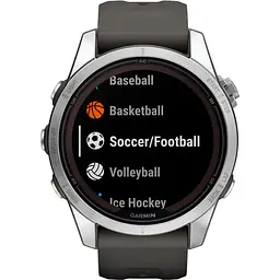 Смарт-годинник Garmin Fenix 7S Pro Solar Edition Silver with Graphite Band (010-02776-00) [90552] - мініатюра 6