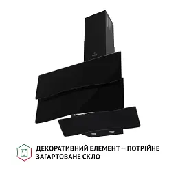 Витяжка декоративна похила Perfelli DNS 6482 D 850 BL LED - мініатюра 4