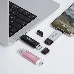Портативний SSD Transcend 512GB USB 3.1 Gen 2 Type-A + Type-C ESD310 Чорний teh0024710 - мініатюра 5