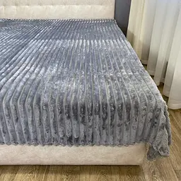 Плед полуторний Шарпей 150*200 см Сірий Koloco - мініатюра 5