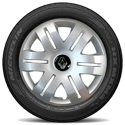 Ковпак колеса з емблемою Renault Opel Nissan SKS406 R16 сірий з логотипом на вибір 4 шт