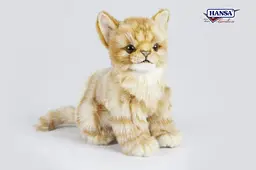 Мягкая игрушка Hansa Котенок жаккардовый, сидящий высота 19 см (71765) - миниатюра 2
