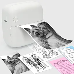 Bluetooth термопринтер JETIX Mini Printer Student 2 | Портативний принтер із великим набором самоклейів паперу - мініатюра 3