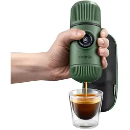 Портативна еспресо-кавоварка Wacaco Nanopresso з чохлом green - мініатюра 2
