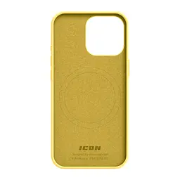 Силиконовый чехол с MagSafe для Apple iPhone 15 Pro, ICON2 MagCase, желтый, противоударный, панель с мягкой подкладкой, защита всего корпуса, поддержка беспроводной зарядки, совместим с защитными стеклами и пленками, ArmorStandart (ARM77007) - мініатюра 2