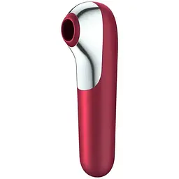 Вакуумний стимулятор клітора з вібрацією Satisfyer Dual Love червоний