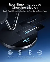 Бездротовий зарядний пристрій Anker Prime Wireless Charging Station 25W 3-in-1 MagGo, AirCool, Dock Stand Black (7274434) - мініатюра 4